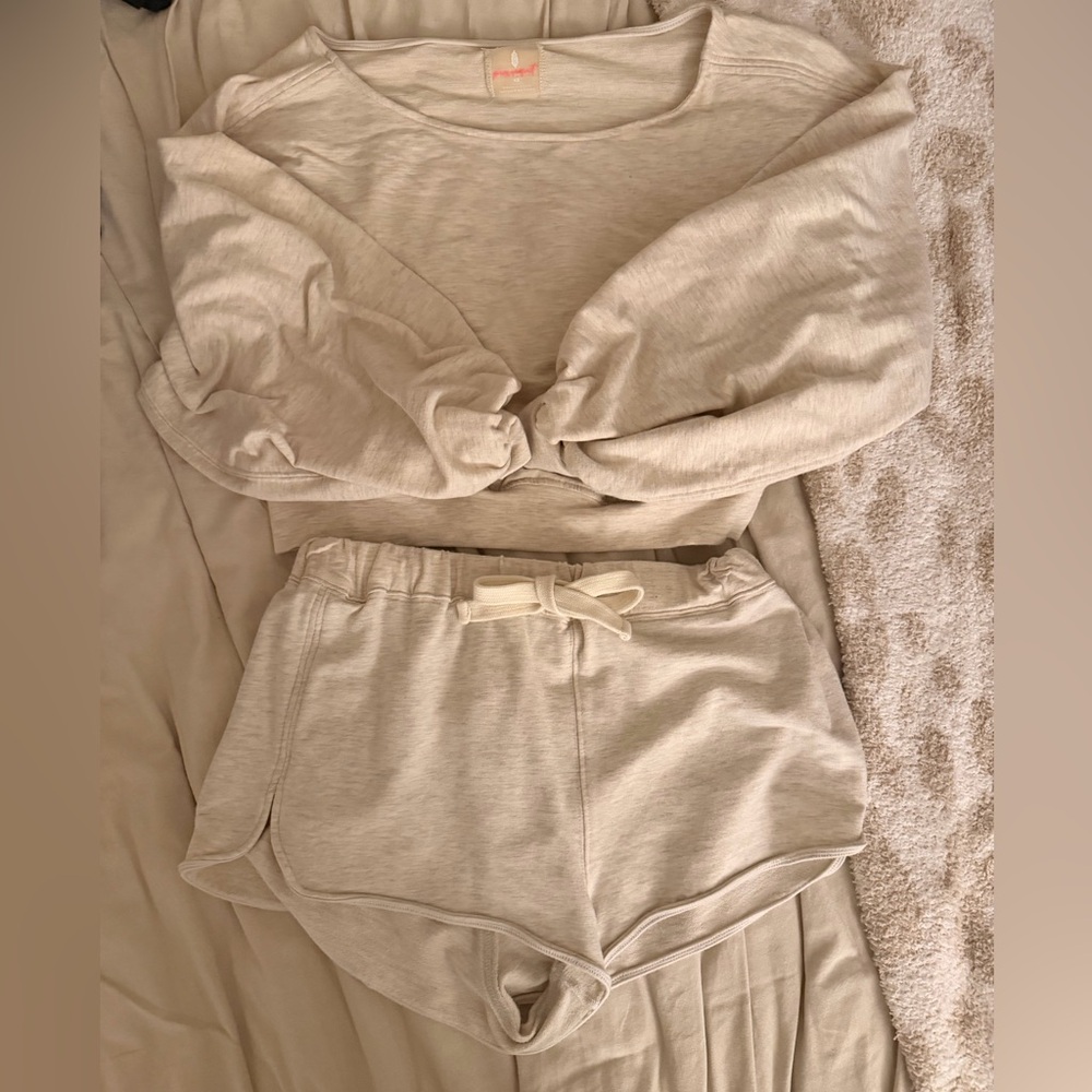 Free People Movement Lounge Set with Crop Top and Shorts